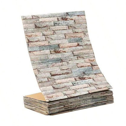 Papel de Parede Autoadesivo 3D Tijolo 70cm à Prova d'Água