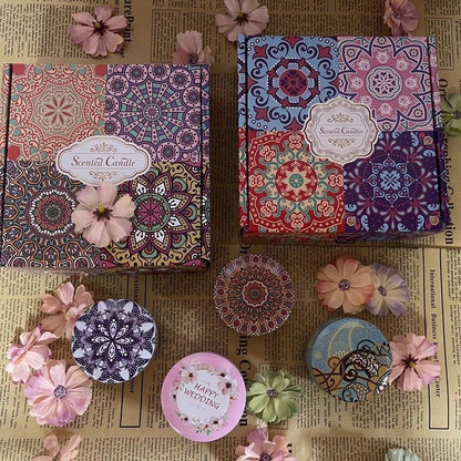 Kit de Velas Perfumadas Vintage em Cera de Soja - Aromas Florais
