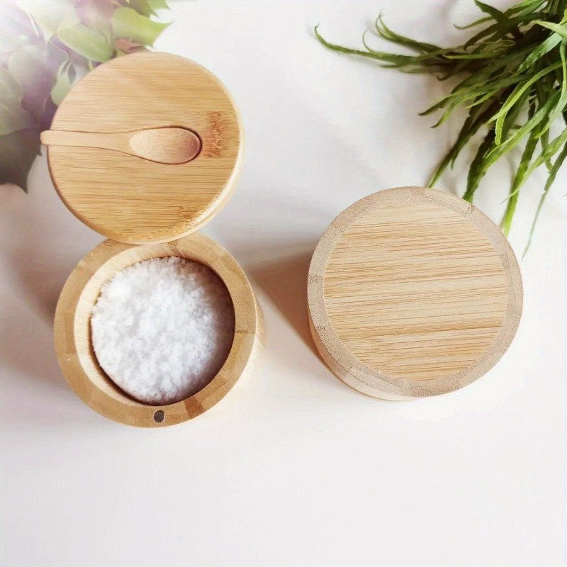 Saleiro de Bambu com Colher Integrada