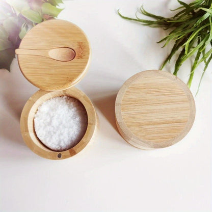 Saleiro de Bambu com Colher Integrada
