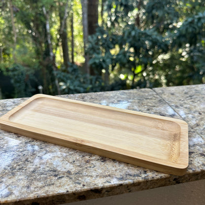 Bandeja Retangular Bambu 28cm