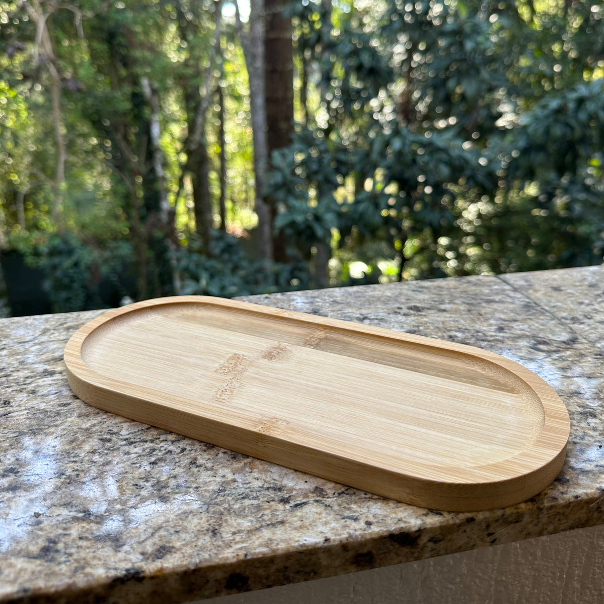 Bandeja Oval Bambu Nature 28cm x 12cm x 1,5cm