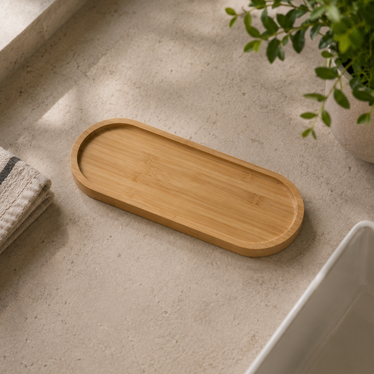 Bandeja Oval Bambu Nature 28cm x 12cm x 1,5cm