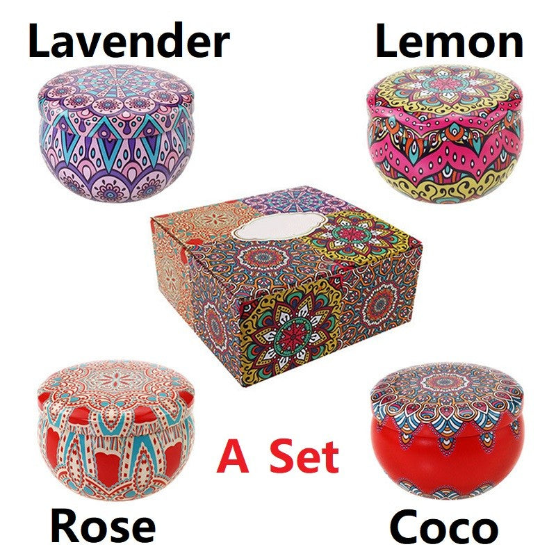 Kit de Velas Perfumadas Vintage em Cera de Soja - Aromas Florais