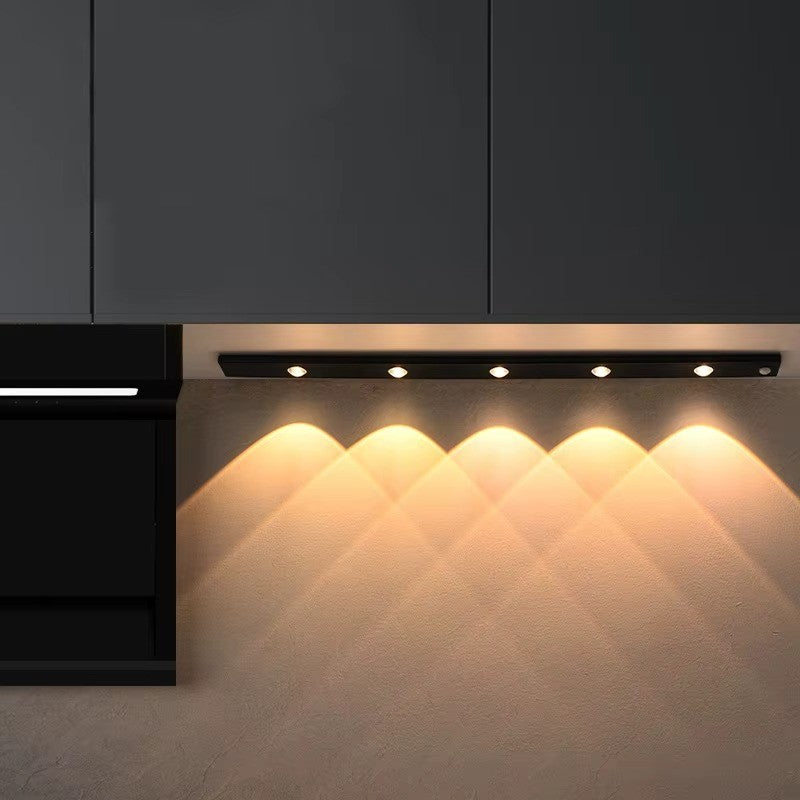 Led ultra fino sob luzes do armário sensor de movimento luz noturna sem fio 3 co