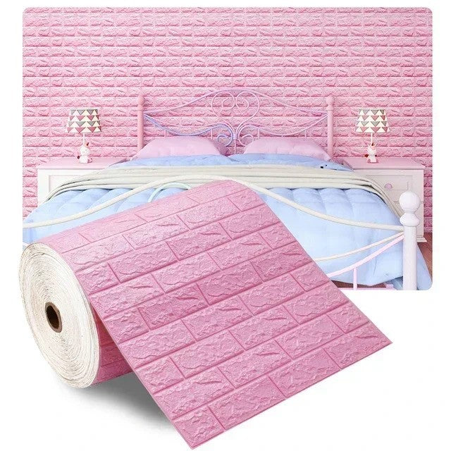 Papel de Parede Autoadesivo 3D Tijolo 70cm à Prova d'Água