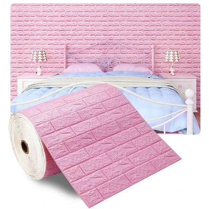 Papel de Parede Autoadesivo 3D Tijolo 70cm à Prova d'Água