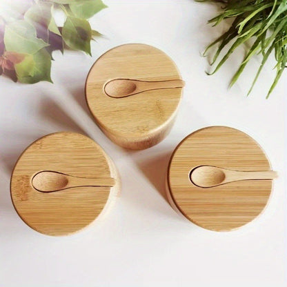 Saleiro de Bambu com Colher Integrada