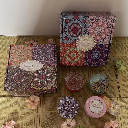 Kit de Velas Perfumadas Vintage em Cera de Soja - Aromas Florais