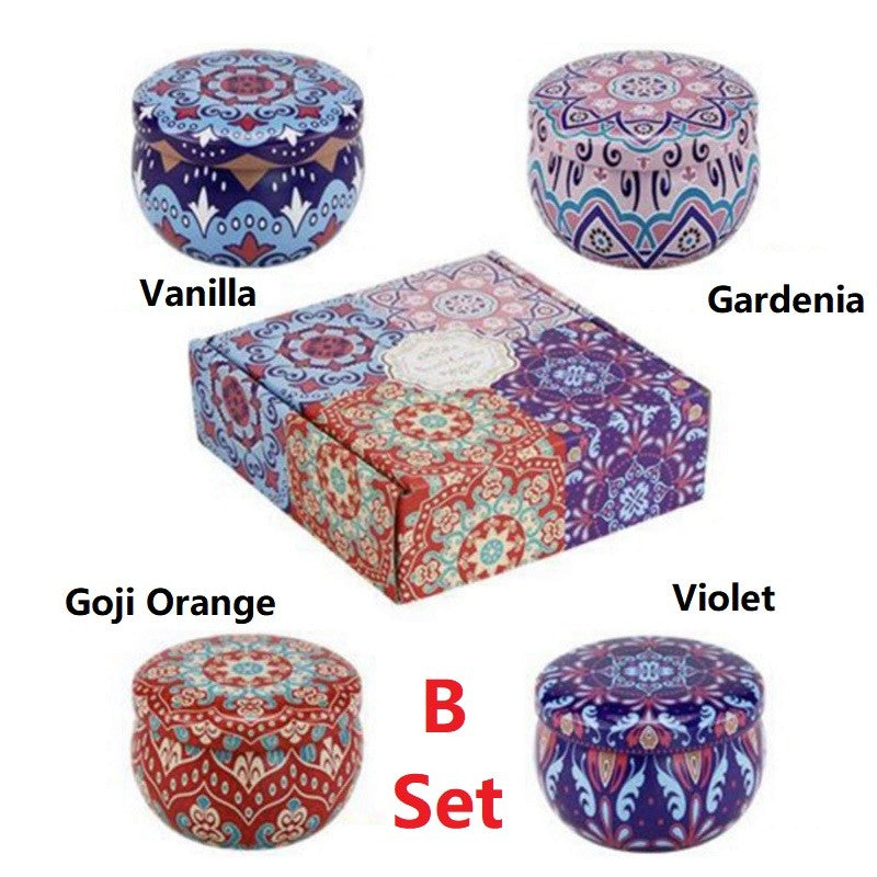 Kit de Velas Perfumadas Vintage em Cera de Soja - Aromas Florais