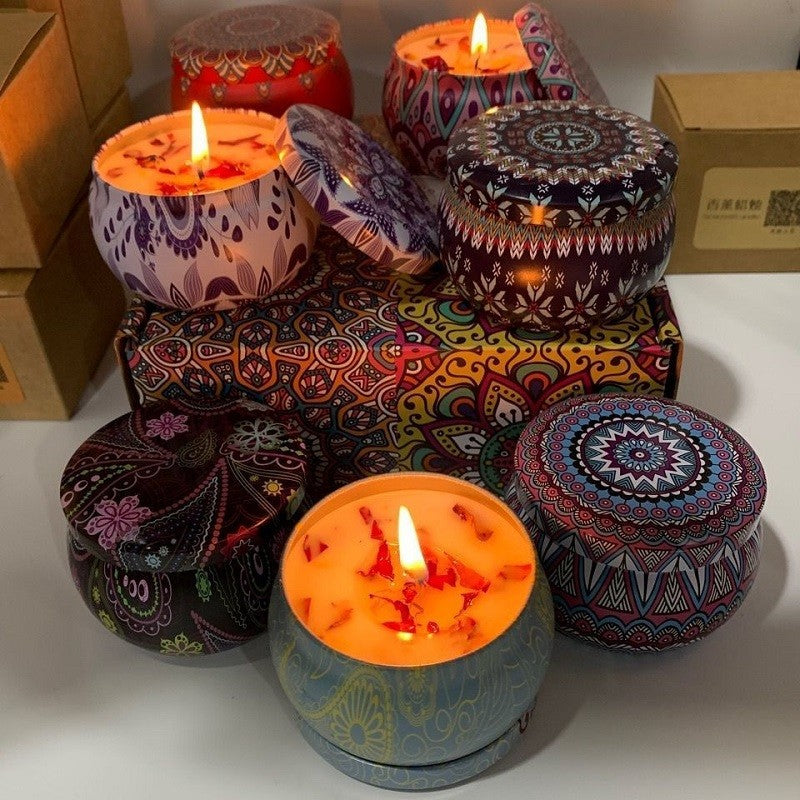 Kit de Velas Perfumadas Vintage em Cera de Soja - Aromas Florais