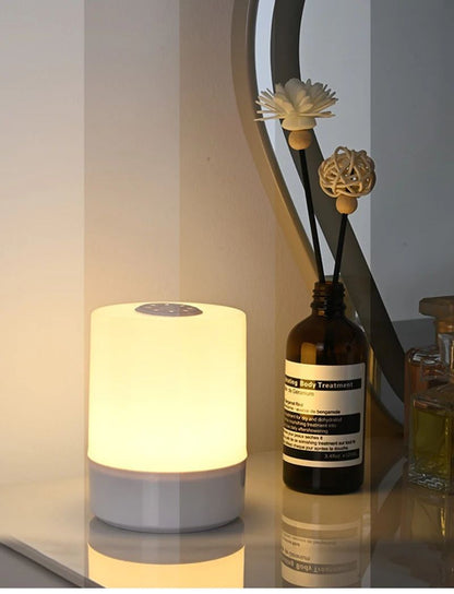 Luminária de Mesa LED Dimerizável para Cabeceira, Abajur Decorativo com Controle de Toque