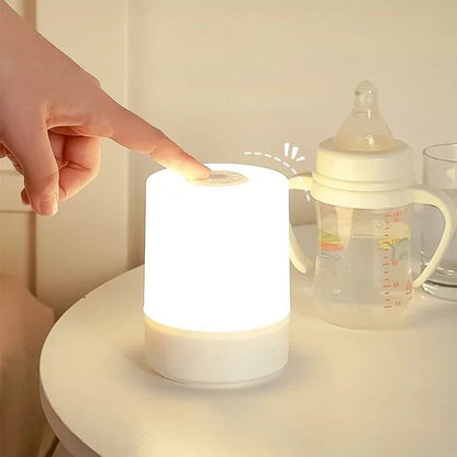 Luminária de Mesa LED Dimerizável para Cabeceira, Abajur Decorativo com Controle de Toque