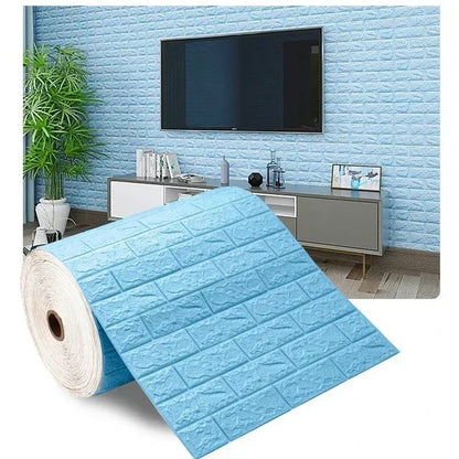 Papel de Parede Autoadesivo 3D Tijolo 70cm à Prova d'Água