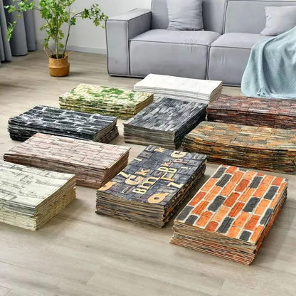 Papel de Parede Autoadesivo 3D Tijolo 70cm à Prova d'Água