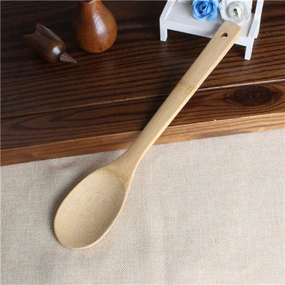 Conjunto de Utensílios de Bambu