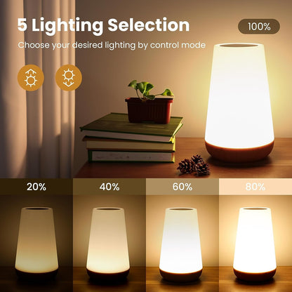 Luminária Noturna LED RGB com Controle Remoto e Toque USB Recarregável