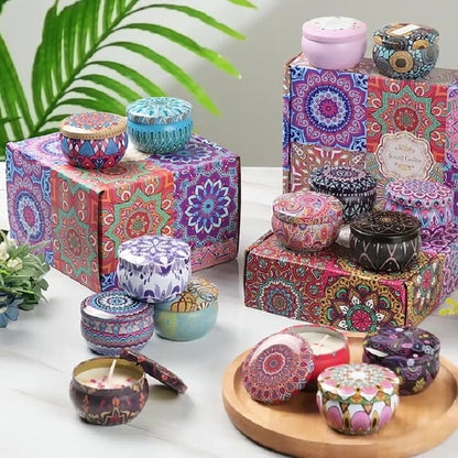 Kit de Velas Perfumadas Vintage em Cera de Soja - Aromas Florais