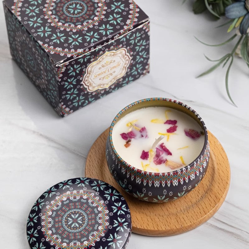 Kit de Velas Perfumadas Vintage em Cera de Soja - Aromas Florais